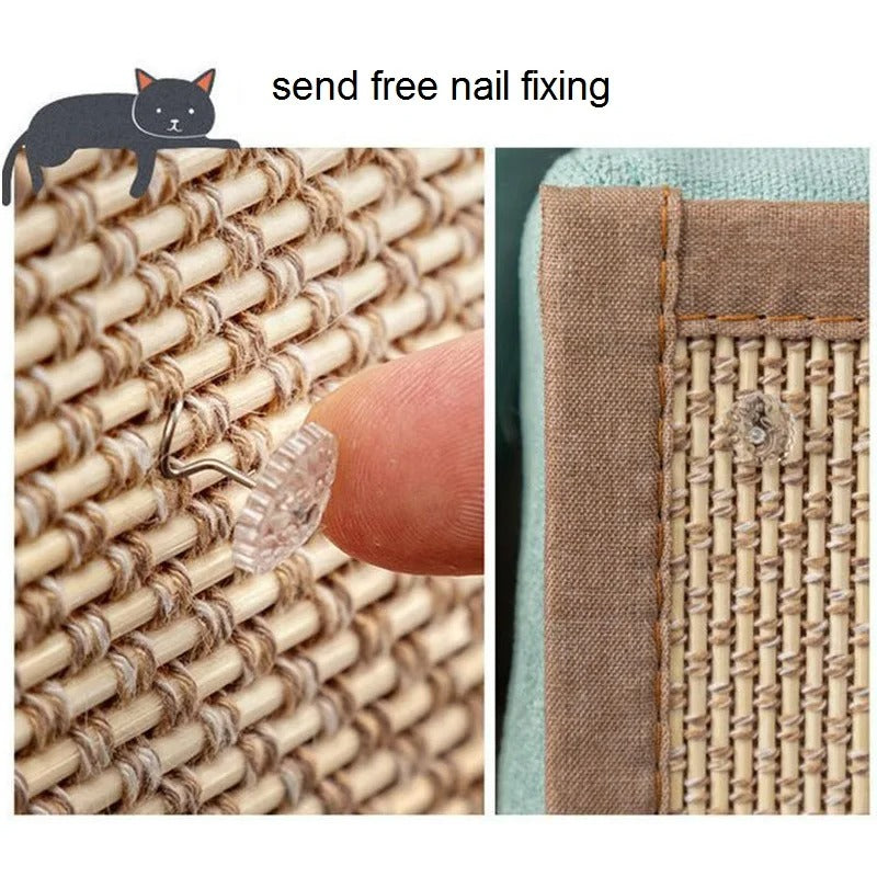 Anti Cat Scratching Sofa Protective Mat, Cat Bamboo Weaving