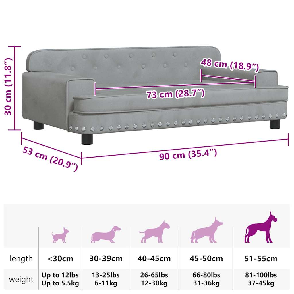 Dog Bed 90x Velvet   Dog Bed 90x Velvet