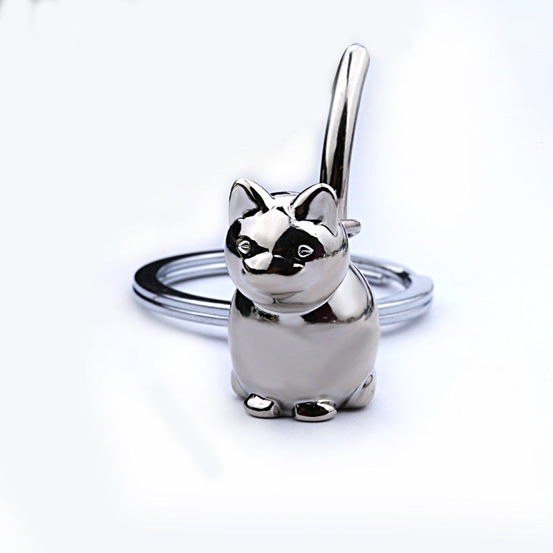 Cute persian cat pet cat keychain