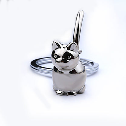 Cute persian cat pet cat keychain