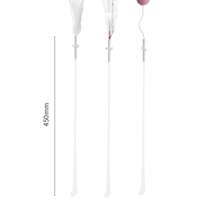 Replaceable Cat Teaser Elastic Cat Teaser Set