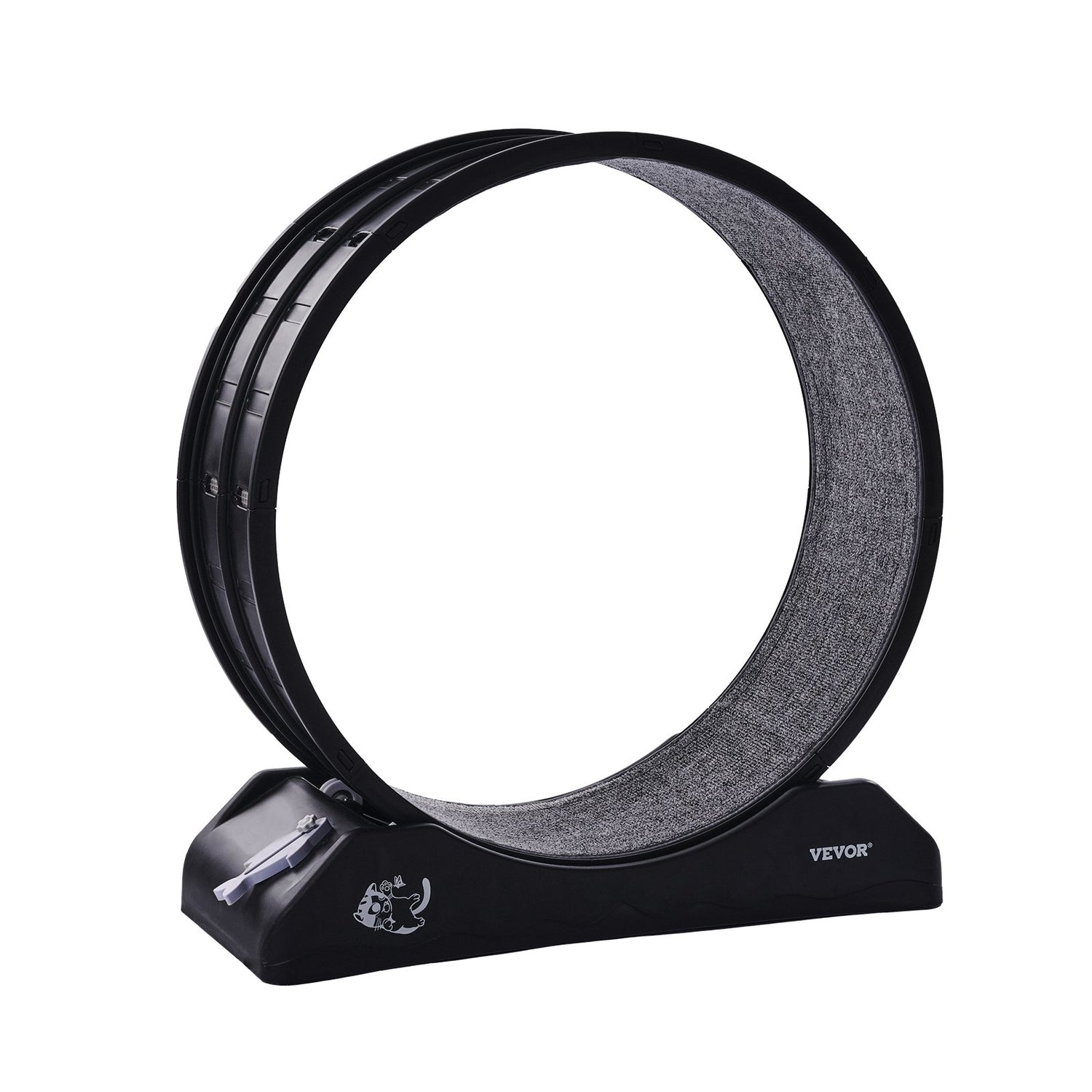 Cat Exercise Wheel 31.5 In Large Indoor Cat Running Wheel Treadmill Black
