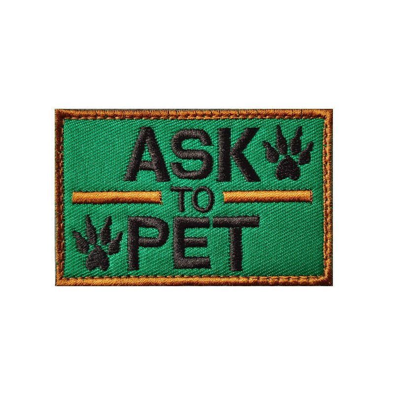 K9 Military Dog Rescue Dog Embroidered Velcro Badge